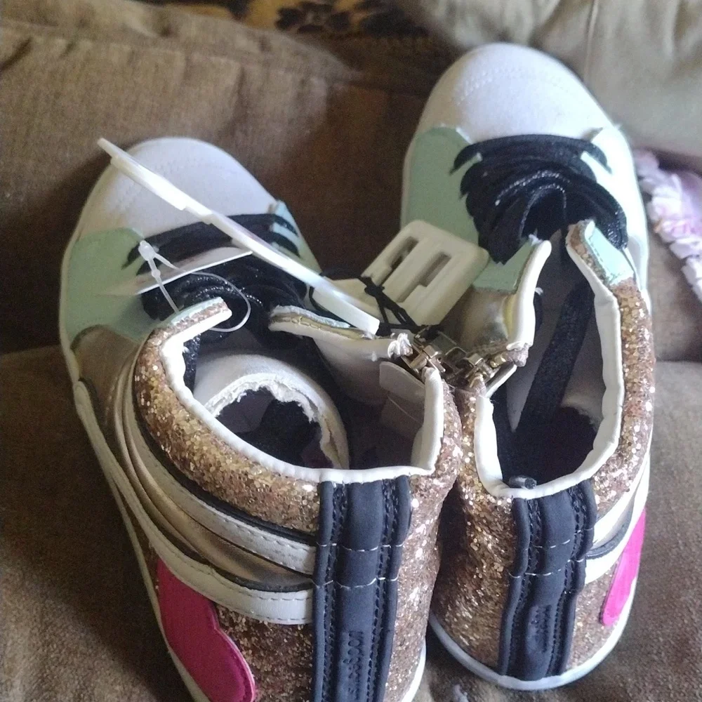 High top Justice Sneakers for Big Girls Size 6 - Picture 4 of 4